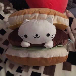 cheeseburger cat plush